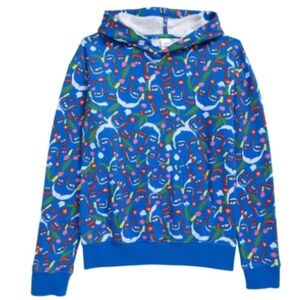 Cristina Martinez By Nordstrom Kids Pullover Hoodie French Terry Blue XL 14 - 16
